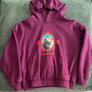 Nike Purple Hoodie with Bear Design